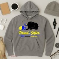 Proud Sister Down Syndrome Awareness Elephant Hoodie thumb 3