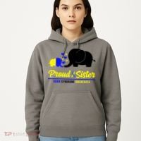 Proud Sister Down Syndrome Awareness Elephant Hoodie thumb 5