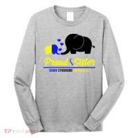Proud Sister Down Syndrome Awareness Elephant Long Sleeve Shirt thumb 0