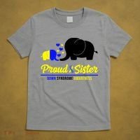 Proud Sister Down Syndrome Awareness Elephant T-Shirt thumb 5