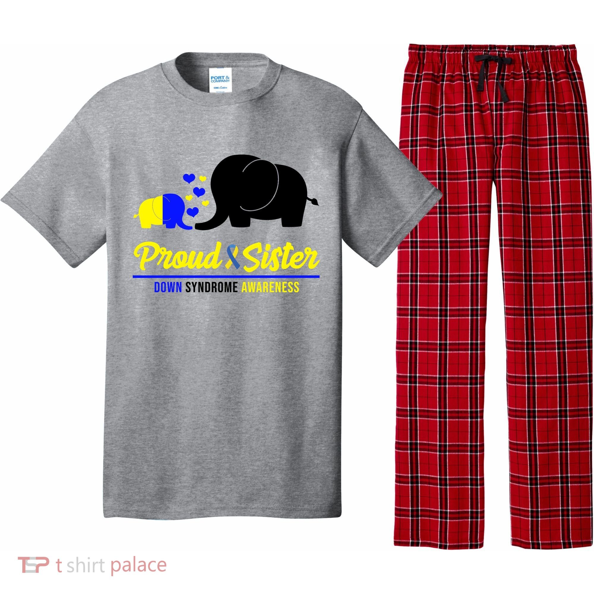 Proud Sister Down Syndrome Awareness Elephant Pajama Set