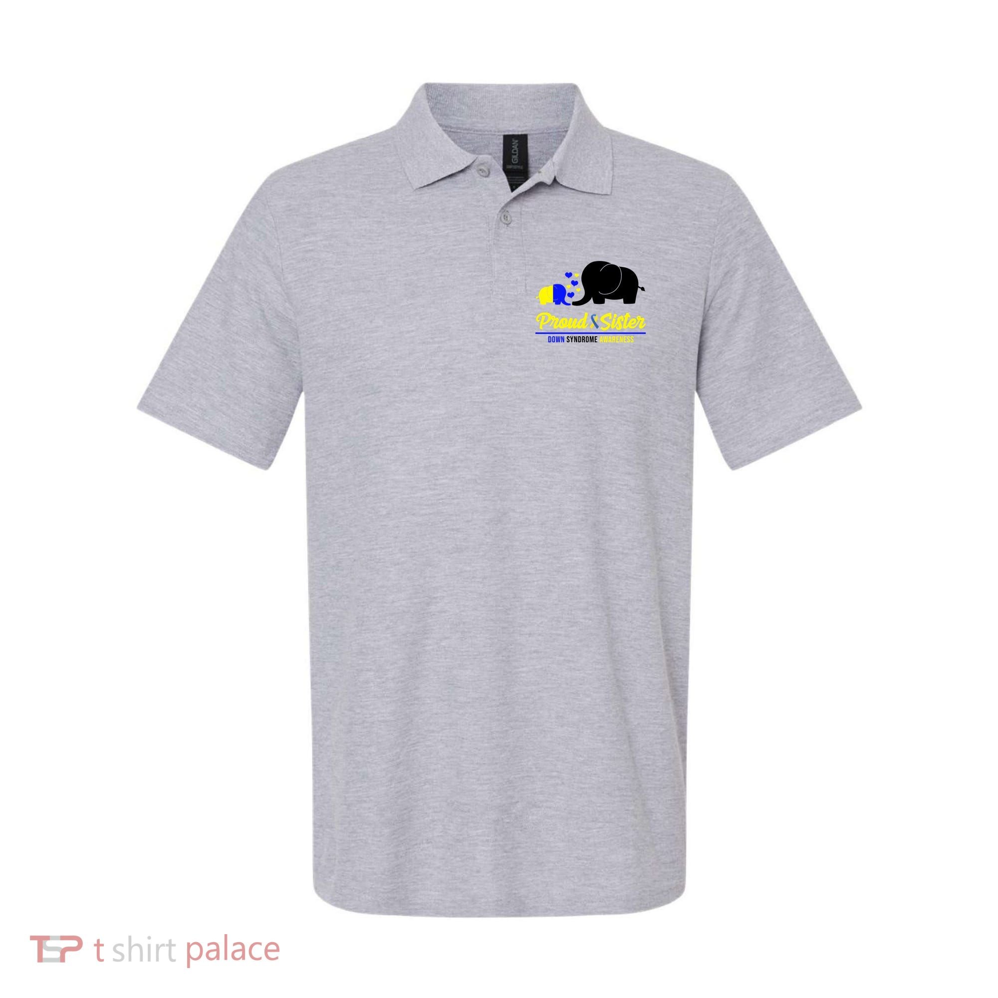 Proud Sister Down Syndrome Awareness Elephant Polo