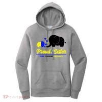 Proud Sister Down Syndrome Awareness Elephant Women's Hoodie thumb 0