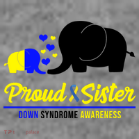 Proud Sister Down Syndrome Awareness Elephant Women's Hoodie thumb 2