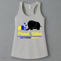 Proud Sister Down Syndrome Awareness Elephant Women's Tank Top thumb 3
