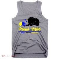 Proud Sister Down Syndrome Awareness Elephant Tank Top thumb 0