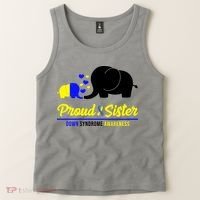 Proud Sister Down Syndrome Awareness Elephant Tank Top thumb 2