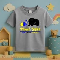 Proud Sister Down Syndrome Awareness Elephant Toddler T-Shirt thumb 3