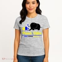 Proud Sister Down Syndrome Awareness Elephant Women's T-Shirt thumb 4