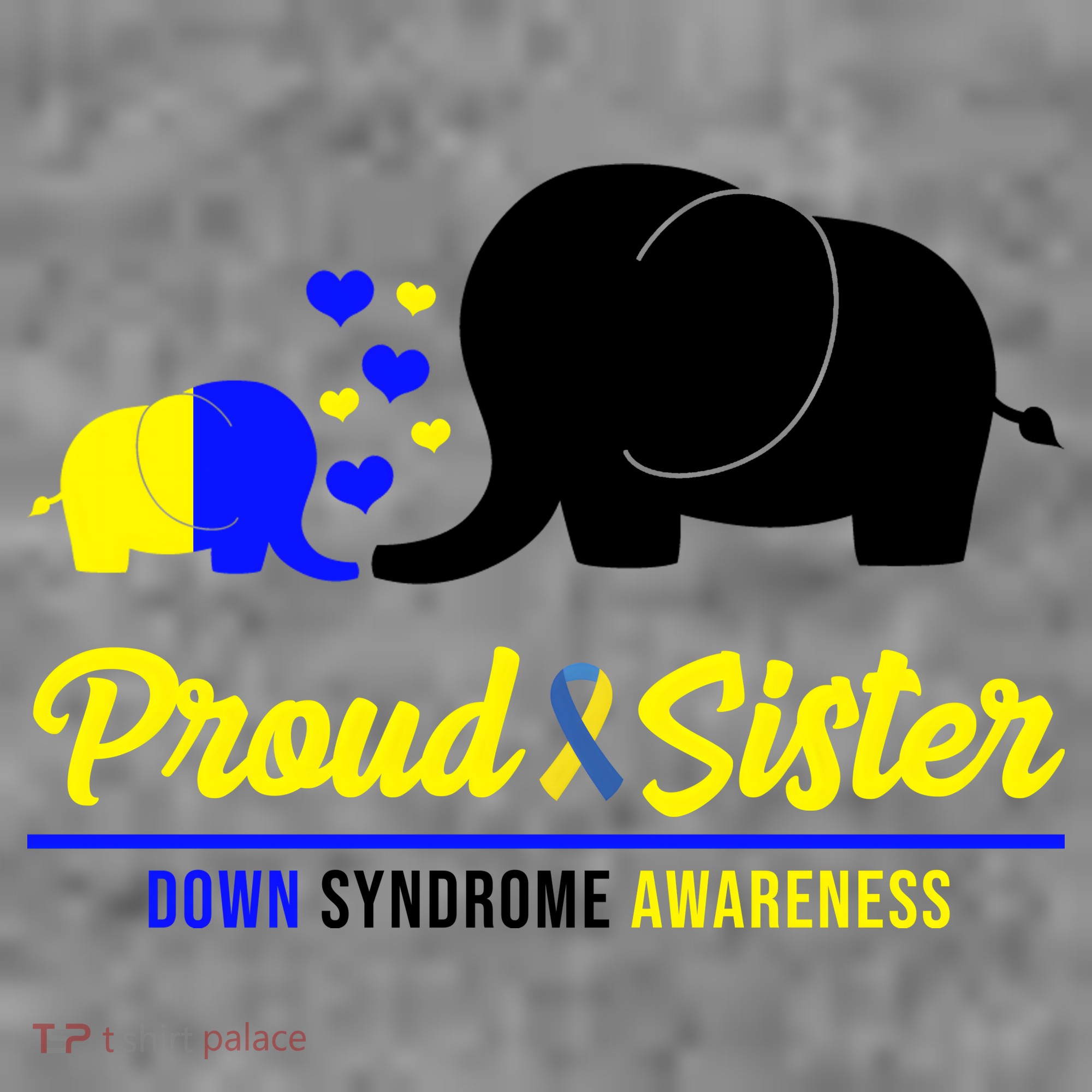 Proud Sister Down Syndrome Awareness Elephant Kids Hoodie