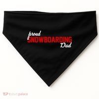 Proud Snowboarding Dad Gift USA-Made Doggie Bandana thumb 0