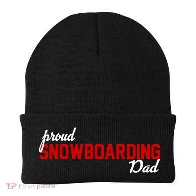 Proud Snowboarding Dad Gift Beanie