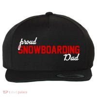 Proud Snowboarding Dad Gift Wool Snapback Cap thumb 0