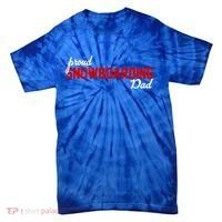 Proud Snowboarding Dad Gift Tie-Dye T-Shirt thumb 0