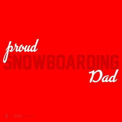 Proud Snowboarding Dad Gift Santa Hat