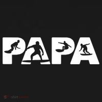 Papa Surf Dad Funny Papa Surfing Fathers Day Funny Gift Doggie Tank thumb 4