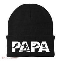 Papa Surf Dad Funny Papa Surfing Fathers Day Funny Gift Beanie thumb 0