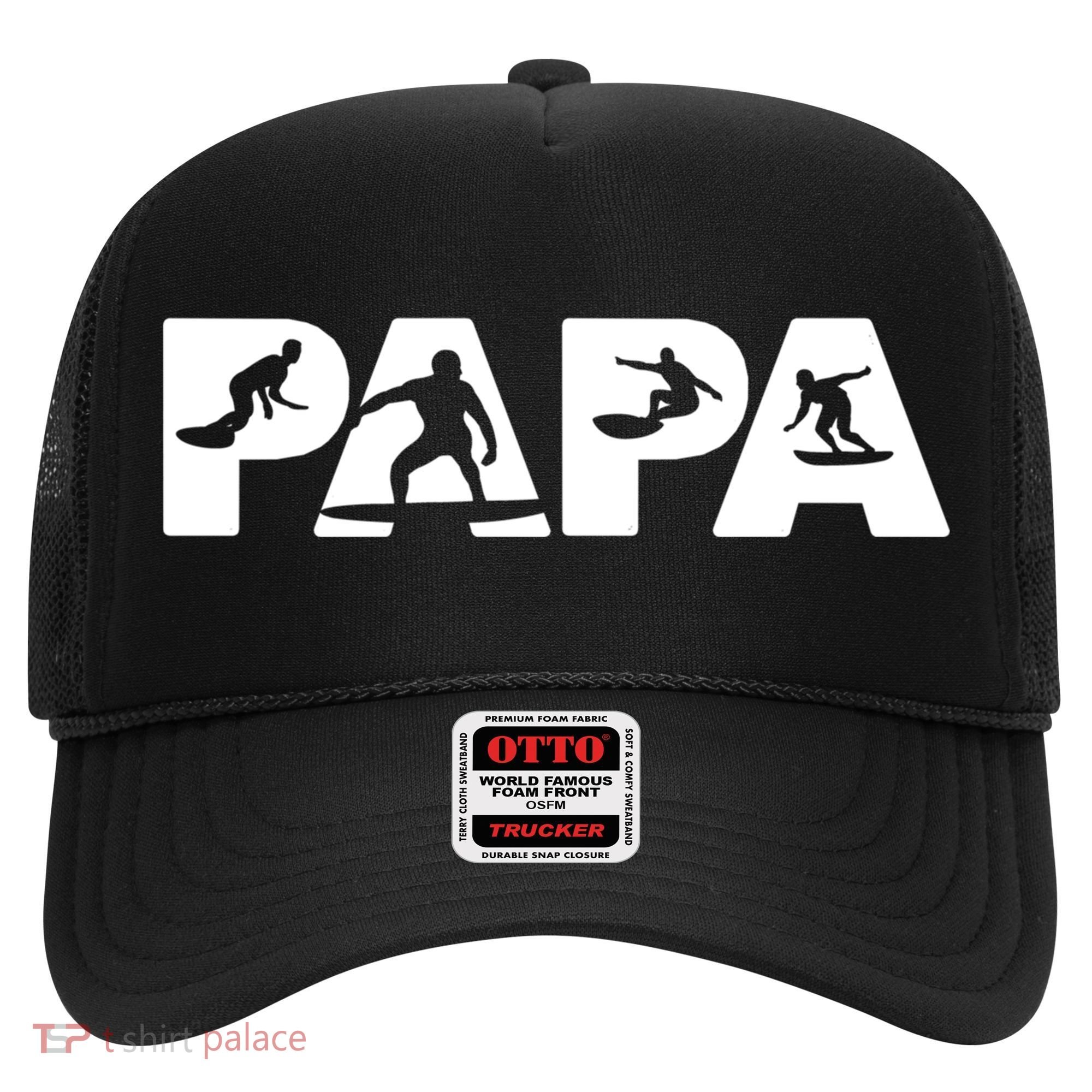Papa Surf Dad Funny Papa Surfing Fathers Day Funny Gift Hat