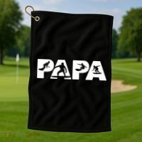 Papa Surf Dad Funny Papa Surfing Fathers Day Funny Gift Golf Towel thumb 1