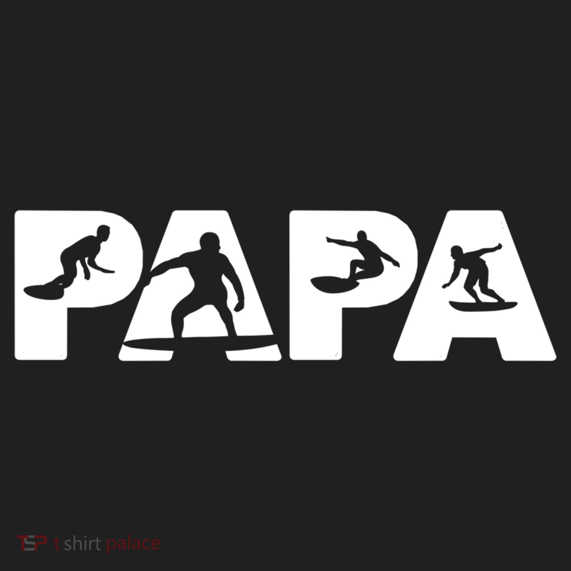 Papa Surf Dad Funny Papa Surfing Fathers Day Funny Gift Golf Towel