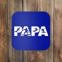 Papa Surf Dad Funny Papa Surfing Fathers Day Funny Gift Coaster thumb 0