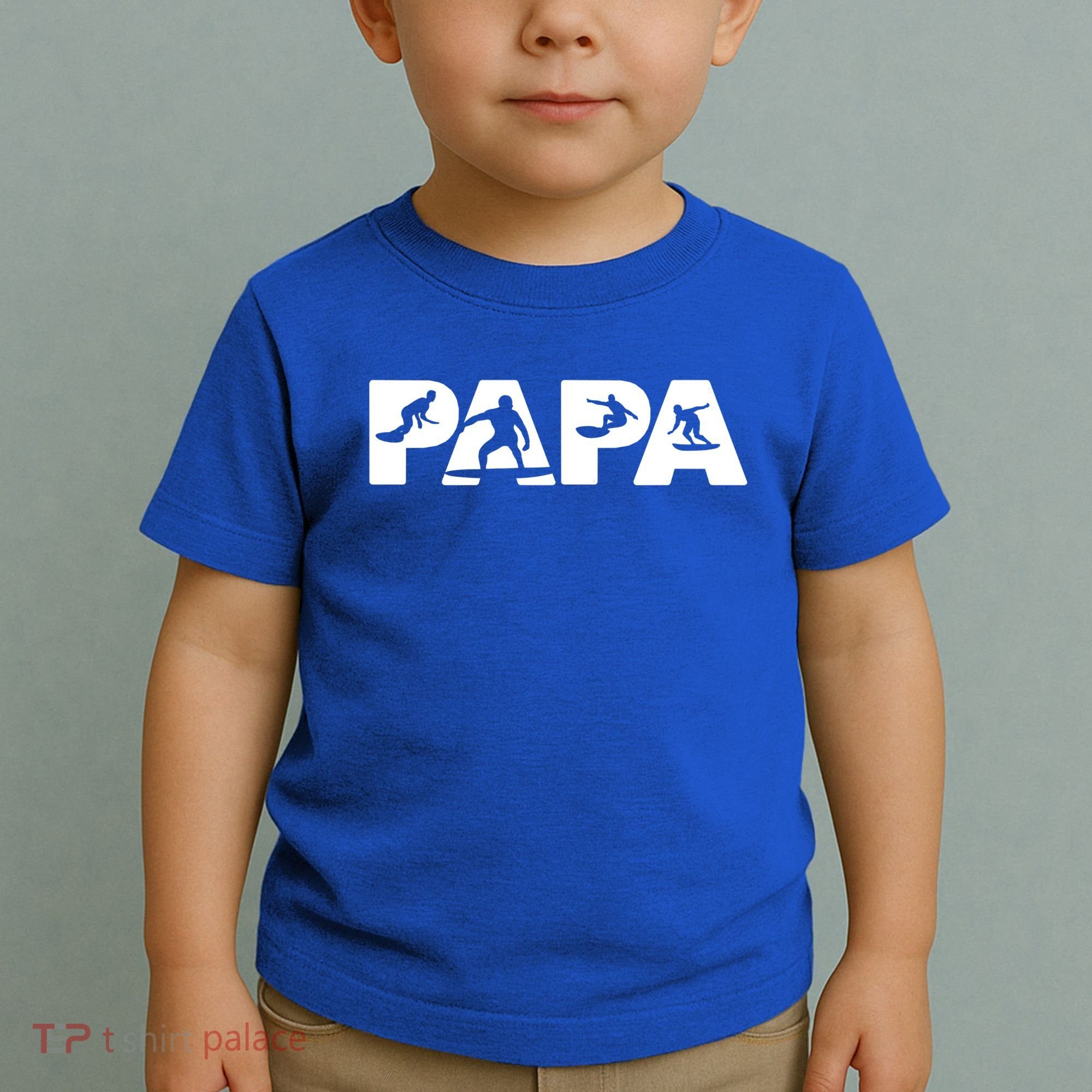 Papa Surf Dad Funny Papa Surfing Fathers Day Funny Gift Toddler T-Shirt