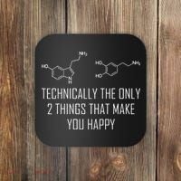 Psychology Serotonin Dopamine Chemical Formula Psychologist Coaster thumb 0