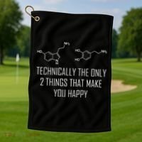 Psychology Serotonin Dopamine Chemical Formula Psychologist Golf Towel thumb 1