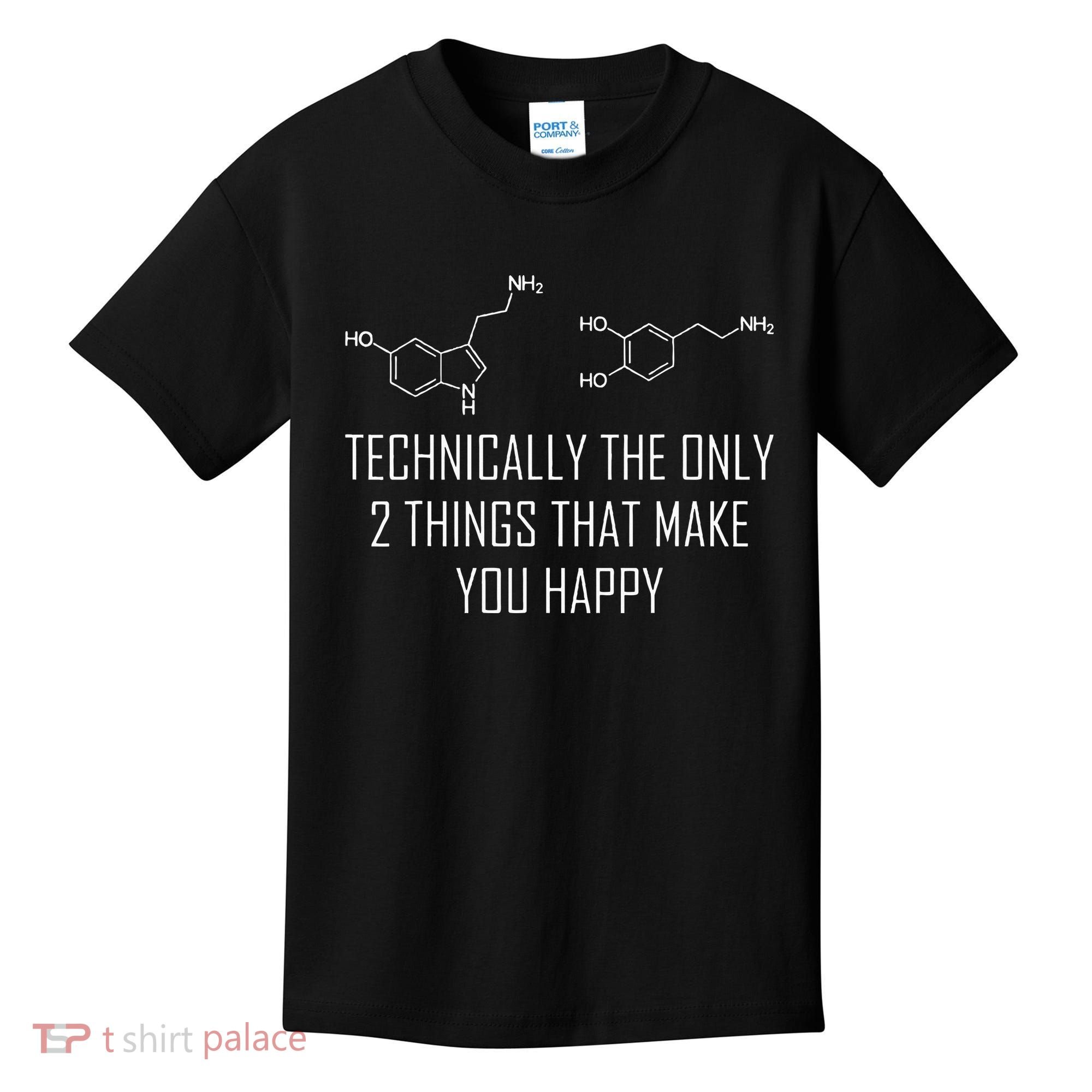 Psychology Serotonin Dopamine Chemical Formula Psychologist Kids T-Shirt