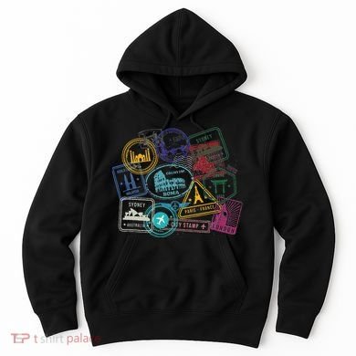 Passport Stamps Edition Travel Hoodie