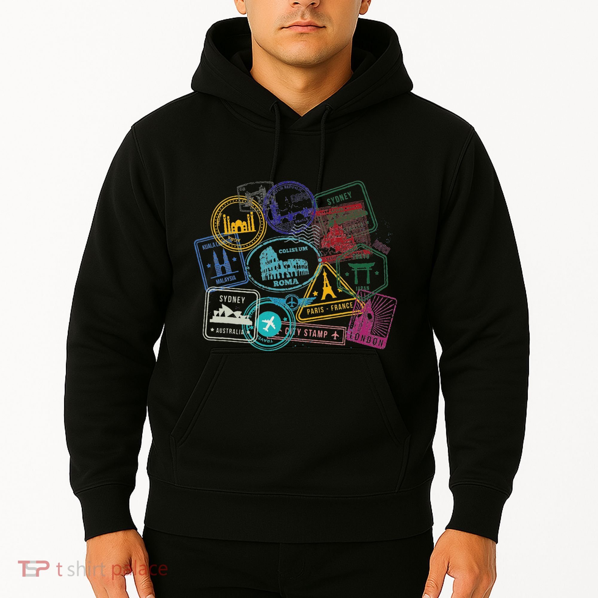 Passport Stamps Edition Travel Hoodie