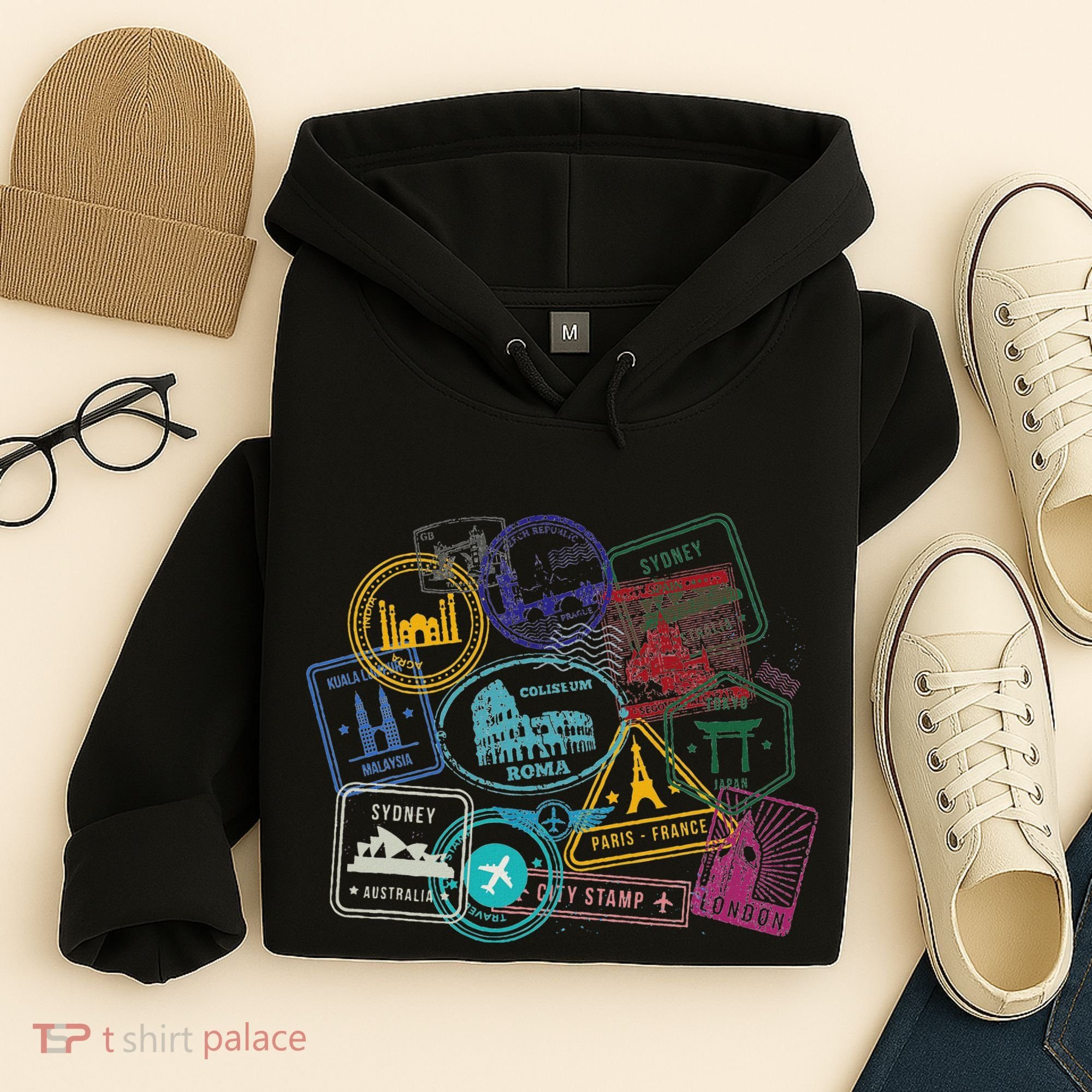 Passport Stamps Edition Travel Hoodie