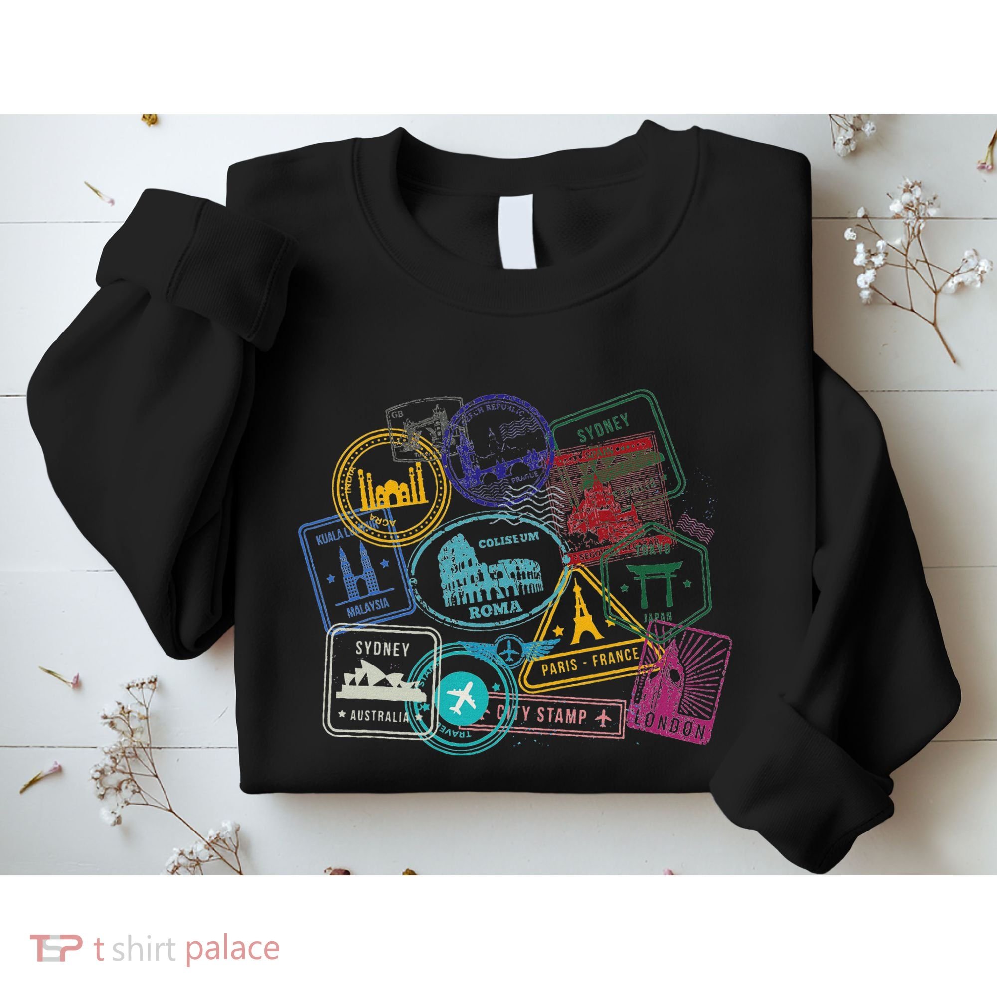 Passport Stamps Edition Travel Sweatshirt