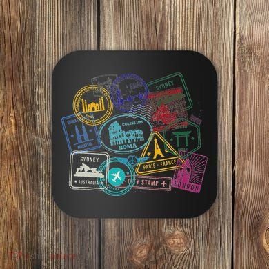 Passport Stamps Edition Travel Coaster