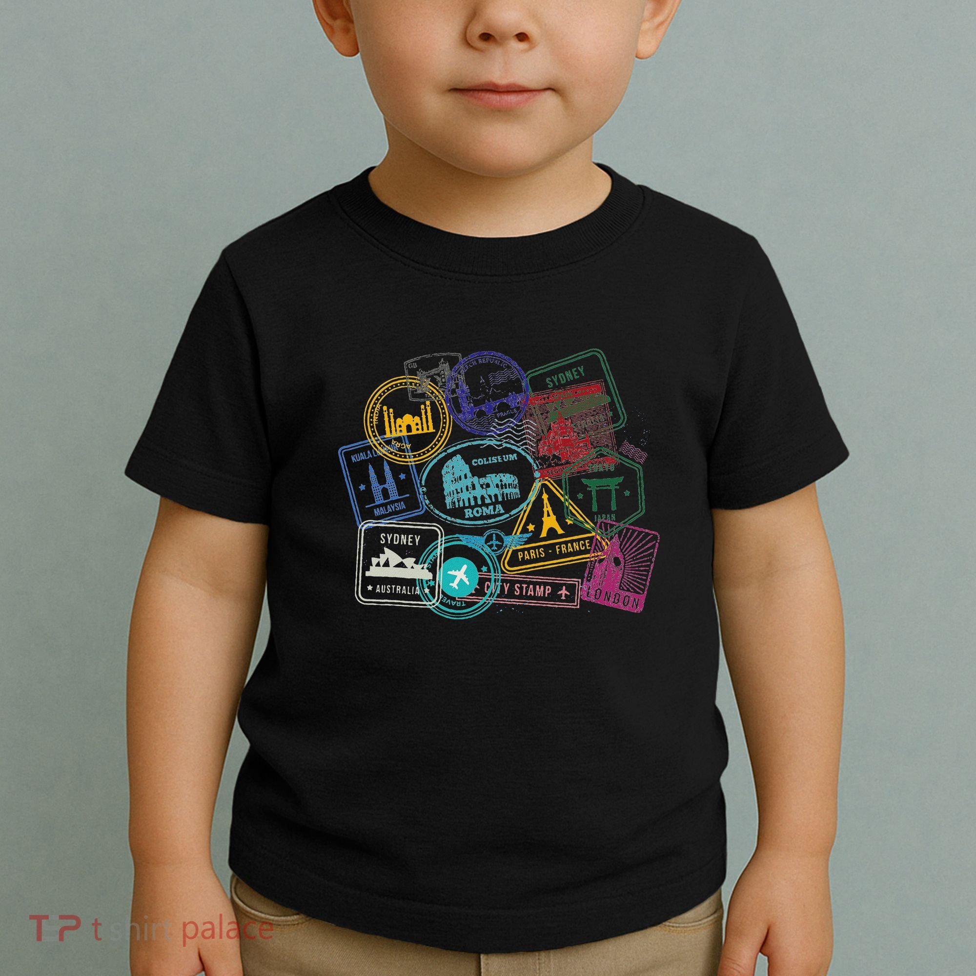 Passport Stamps Edition Travel Toddler T-Shirt
