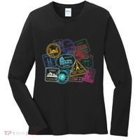 Passport Stamps Edition Travel Women's Long Sleeve Shirt thumb 0