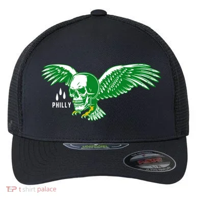 Philly Skull Eagle Flexfit Unipanel Trucker Cap