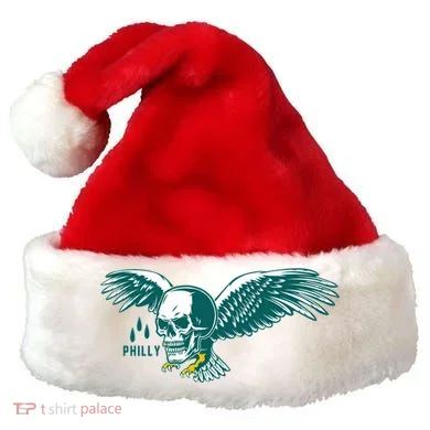 Philly Skull Eagle Santa Hat