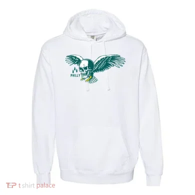 Philly Skull Eagle Comfort Colors Garment-Dyed Hooded Sweatshirt