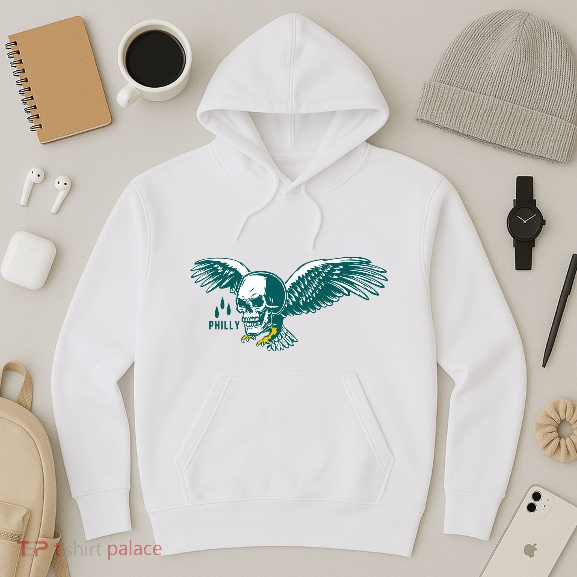 Philly Skull Eagle Hoodie