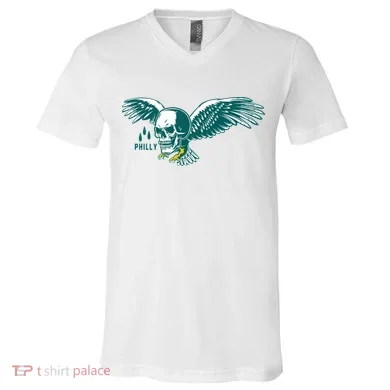 Philly Skull Eagle V-Neck T-Shirt