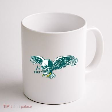 Philly Skull Eagle Coffee Mug back