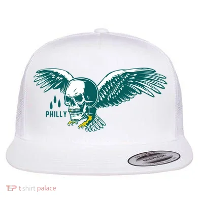 Philly Skull Eagle Flat Bill Trucker Hat