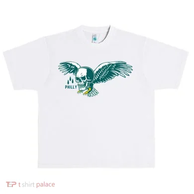 Philly Skull Eagle Urban Oversized Heavyweight T-Shirt