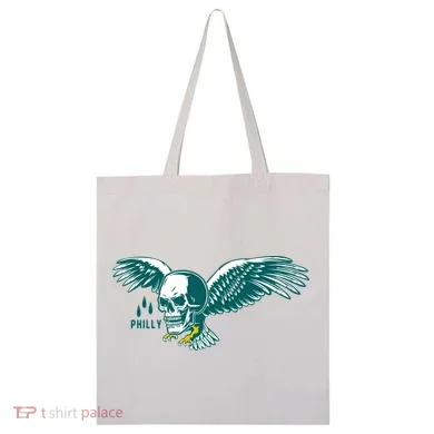 Philly Skull Eagle Tote Bag
