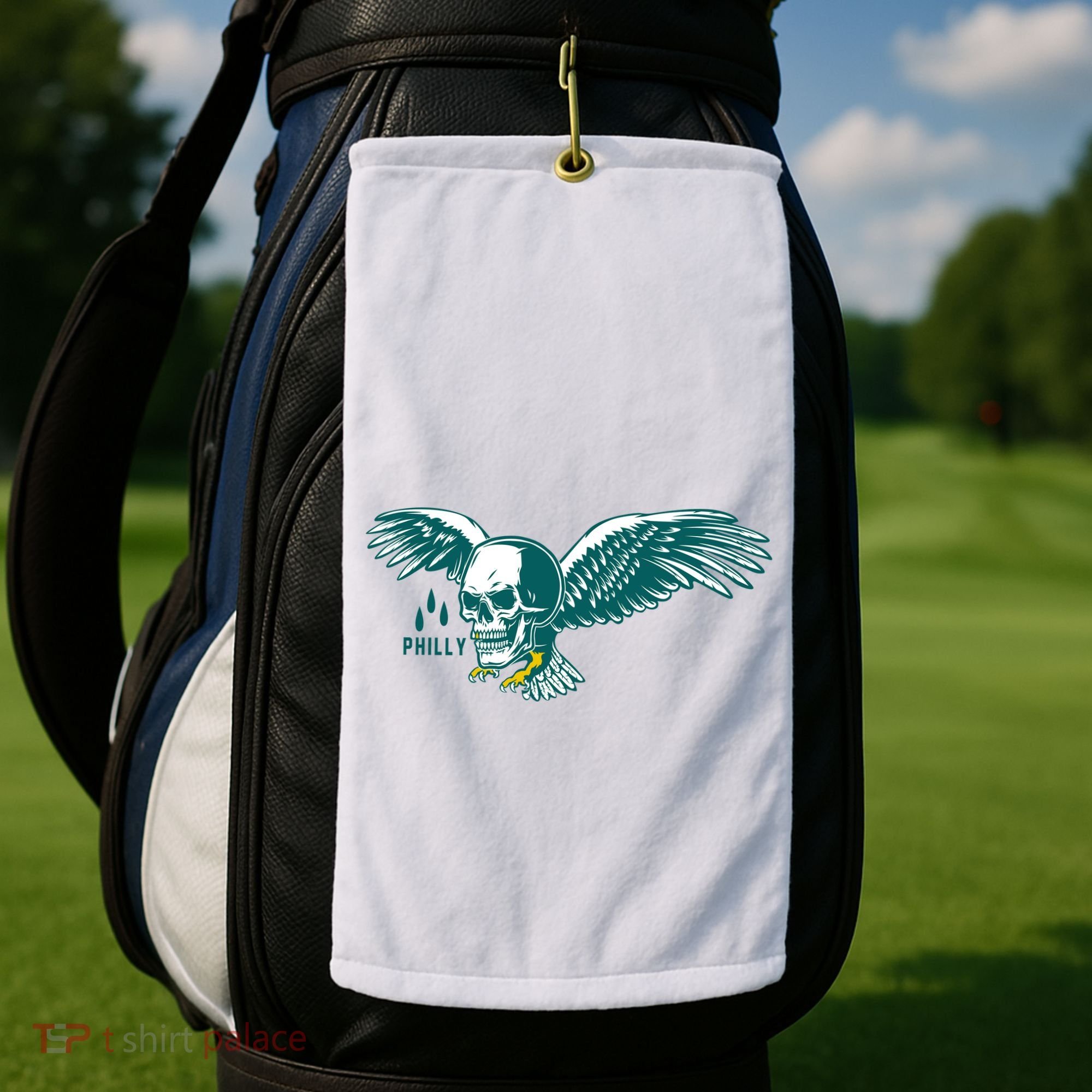 Philly Skull Eagle Golf Towel