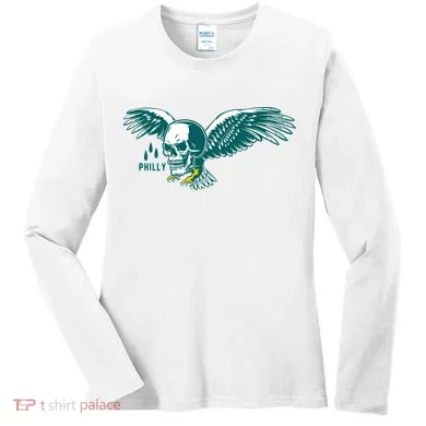 Philly Skull Eagle Women's Long Sleeve Shirt