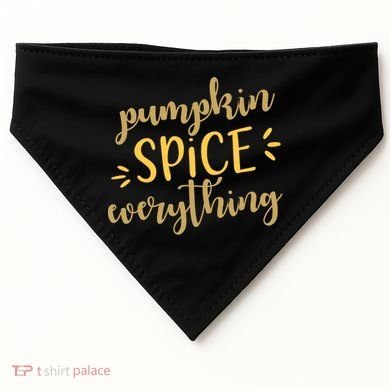 Pumpkin Spice Everything USA-Made Doggie Bandana