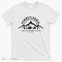 Pennsylvania State Est. 1787 Vintage Mountains Gift T-Shirt thumb 0