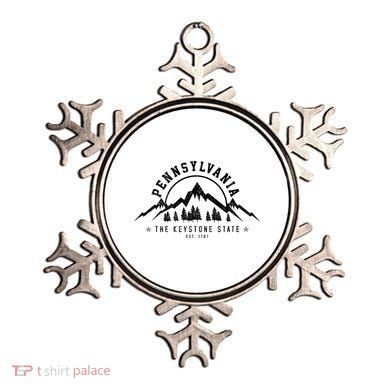 Pennsylvania State Est. 1787 Vintage Mountains Gift Ornament